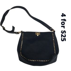 INZI studded bag navy and gold